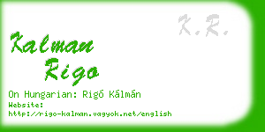 kalman rigo business card